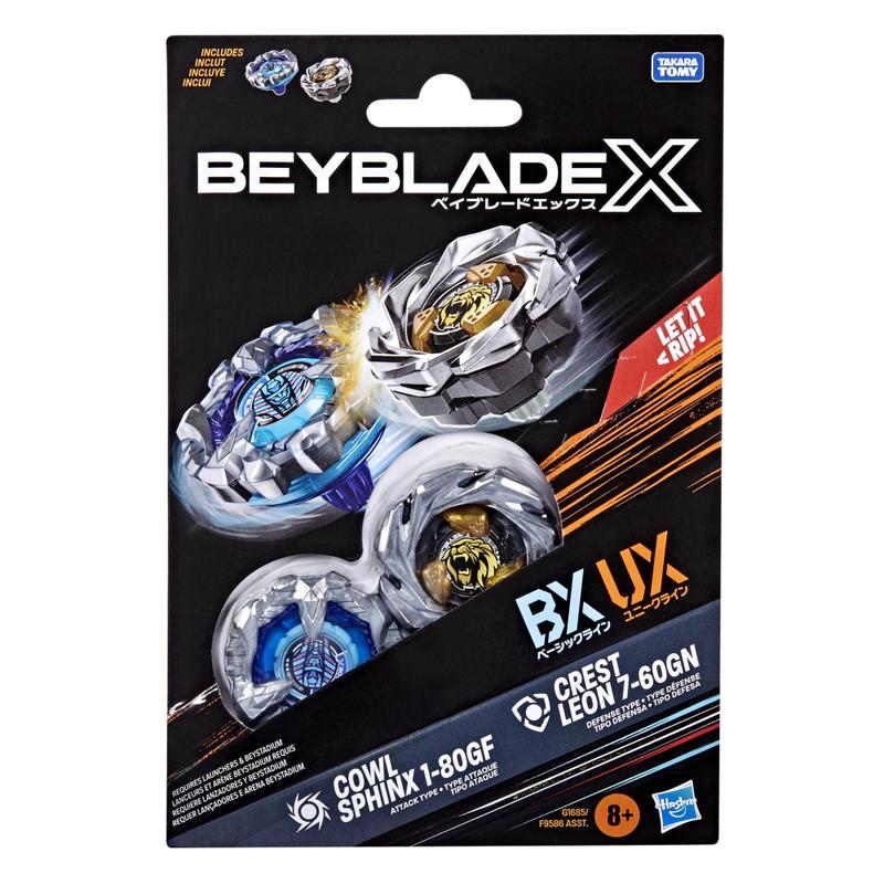 Brinquedo Beyblade Beyblade X Cowl Sphinx 1-80GF BX e Crest Leon 7